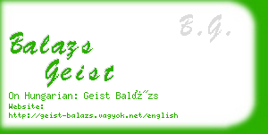 balazs geist business card